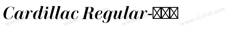 Cardillac Regular字体转换